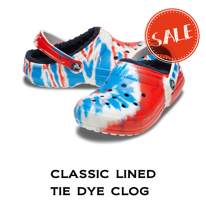 クロックス Crocs【メンズ レディース ボア】Classic Lined Tie Dye Clog / クラシック ラインド タイダイ クロッグ
